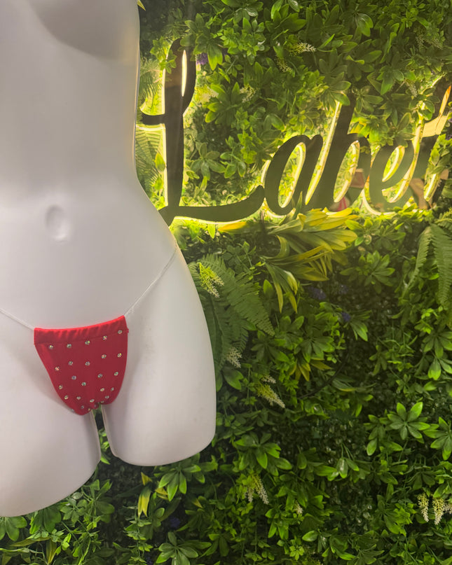 Stoned Clear String - T bar thong’s (Red)