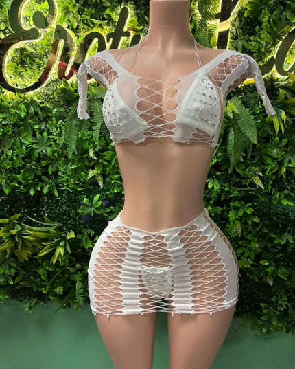 Club Envy : White (Skirt Set)