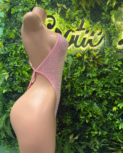 Big Biz Bling Bodysuit- Light Pink