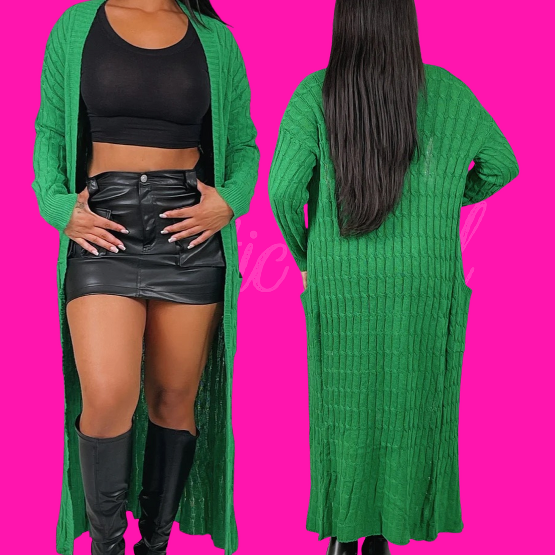 Classic Cardigan (Green)