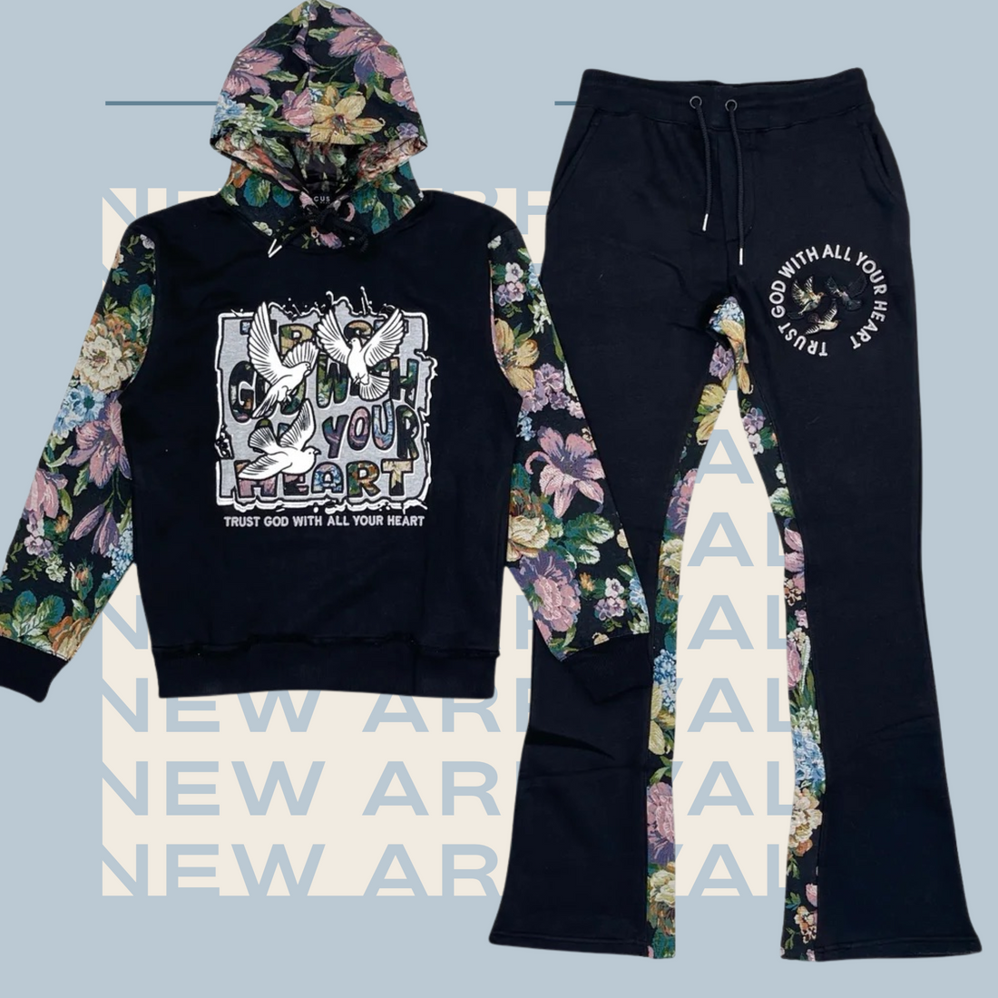 Media Stacked Hoodie Set