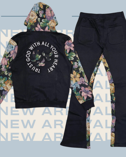Media Stacked Hoodie Set
