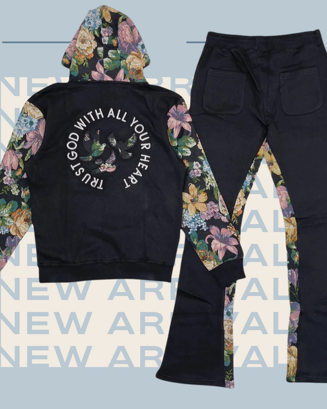 Media Stacked Hoodie Set