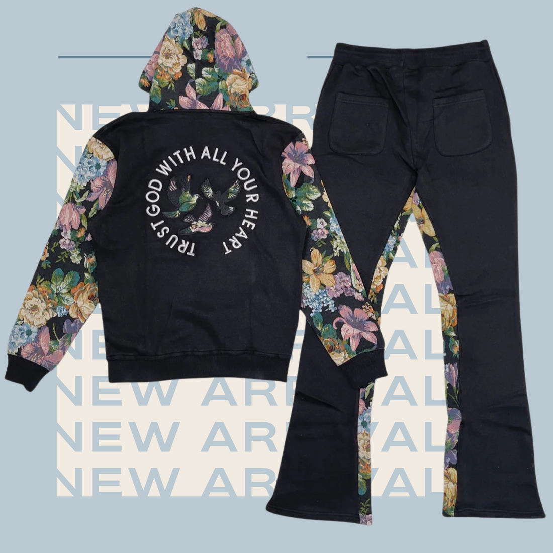 Media Stacked Hoodie Set