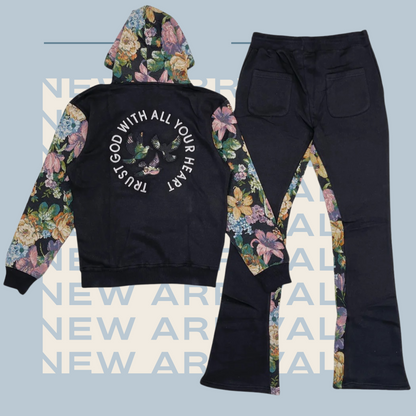 Media Stacked Hoodie Set