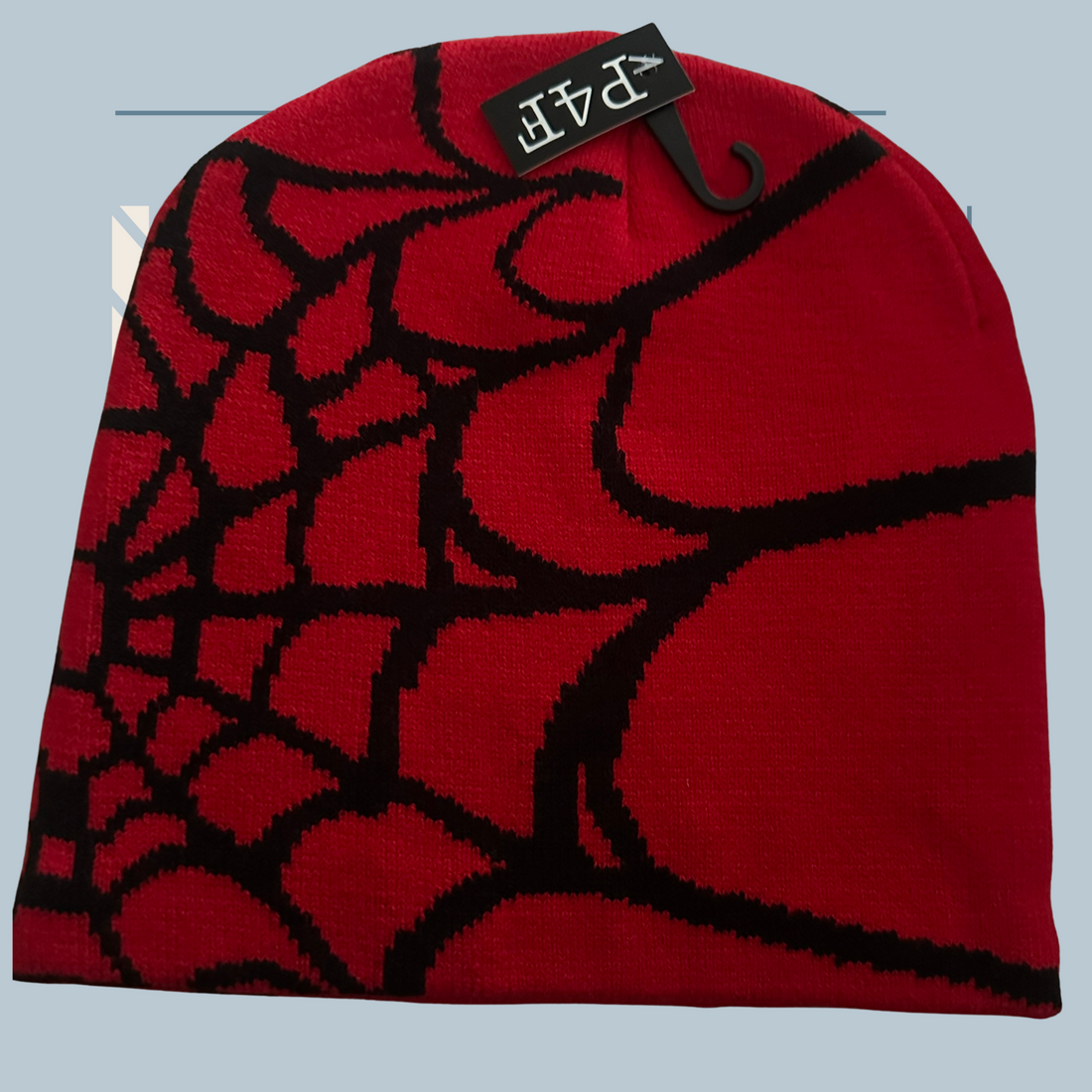 Caught In A Web- Beanie (Red/Black)
