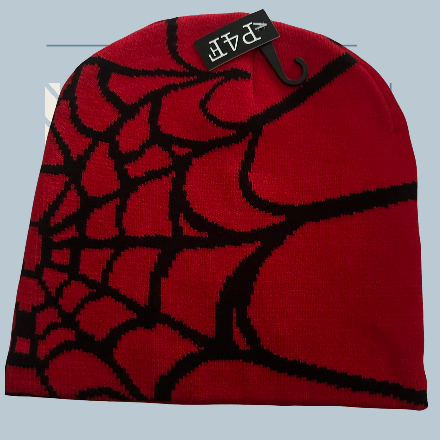 Caught In A Web- Beanie (Red/Black)