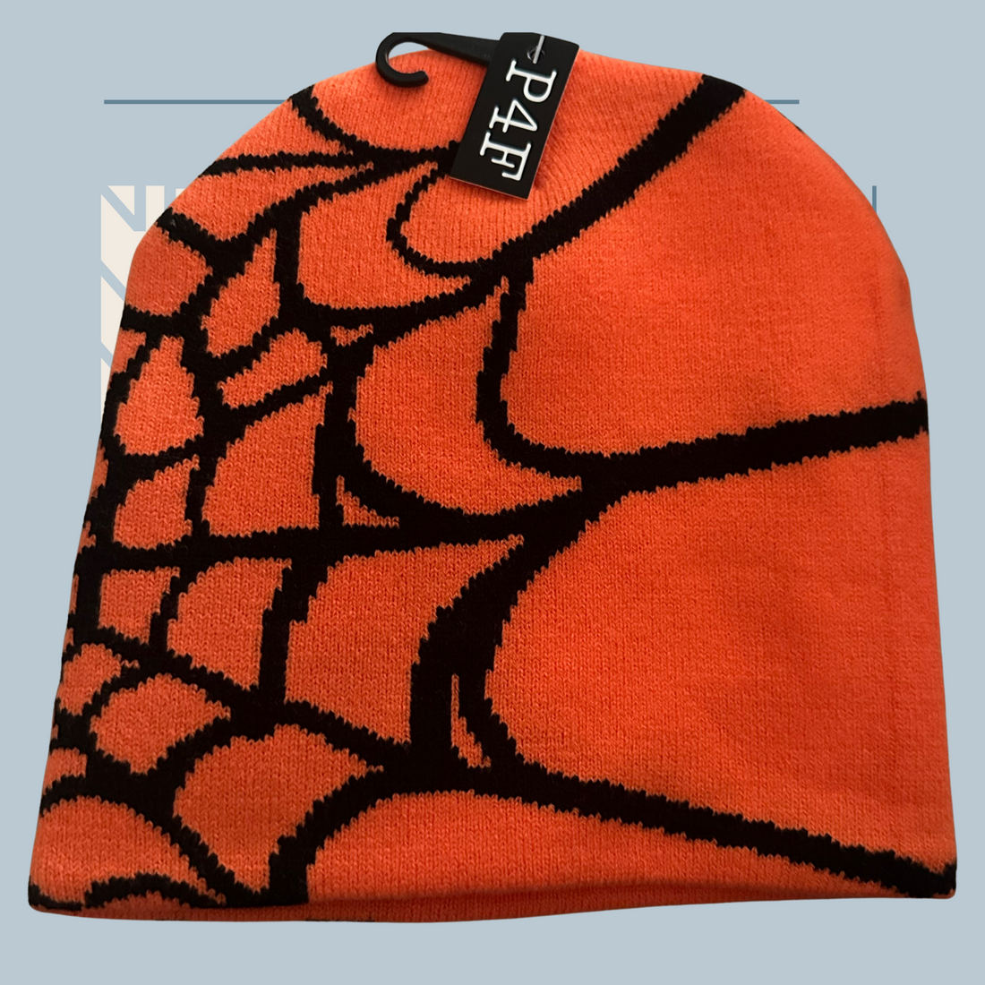 Caught In A Web- Beanie (Orange)