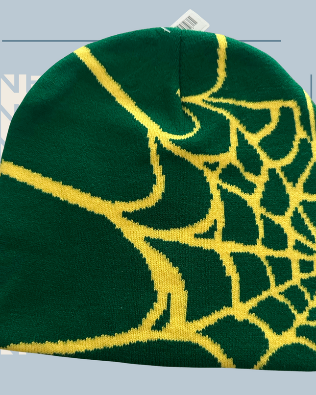 Caught In A Web- Beanie (Green)