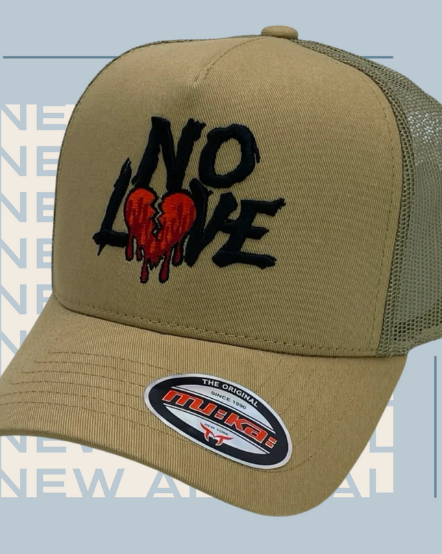 No Love- Trucker Hat (Tan)