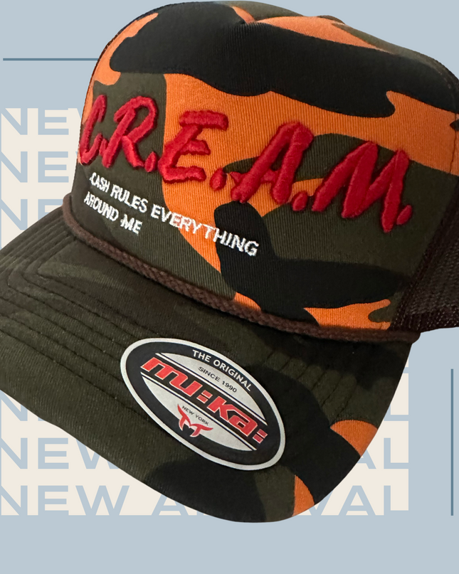 Cash Rules- Trucker Hat (Camo)