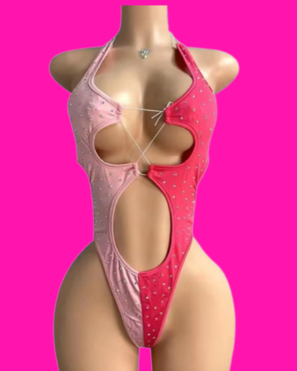 Two of a Kind- Bodysuit (Pink Berry)
