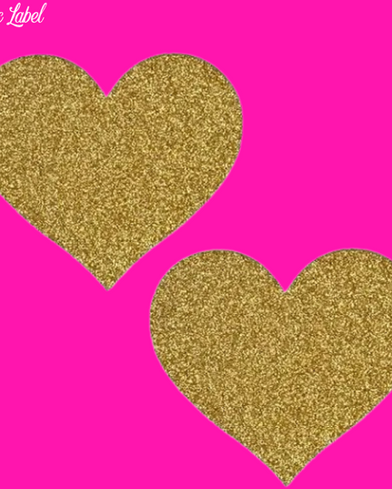 Gold- Glitter Pasties (Heart)