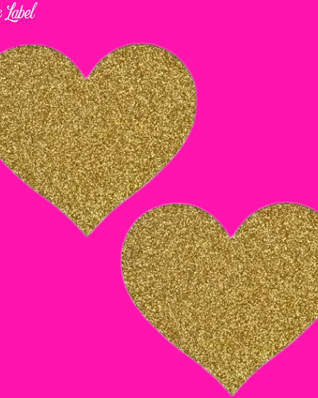 Gold- Glitter Pasties (Heart)