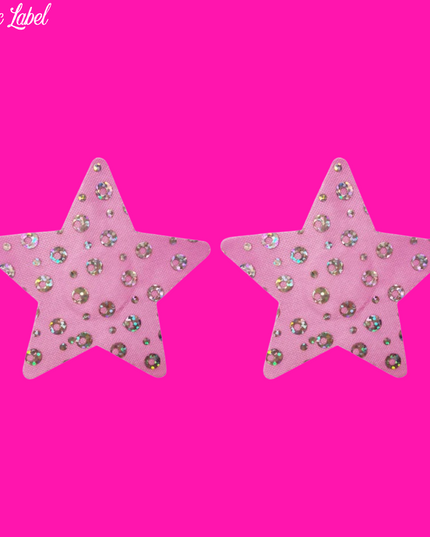 Pink Sequins Pasties- Heart