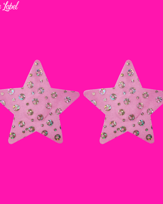 Pink Sequins Pasties- Heart