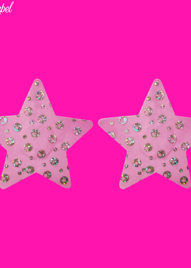 Pink Sequins Pasties- Heart