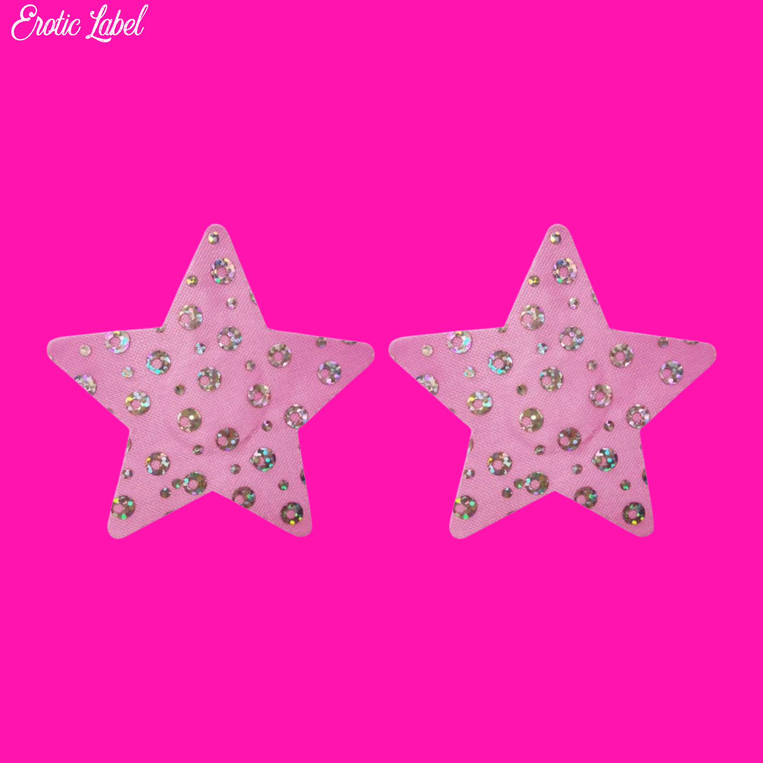 Pink Sequins Pasties- Heart