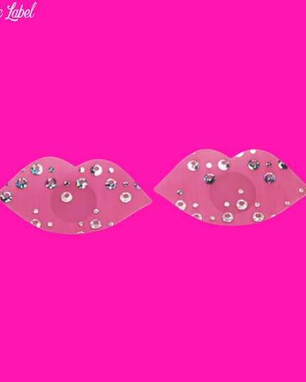 Pink Sequins Pasties- Lips