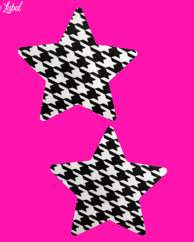 Get A Clue- Black White Pasties (Star)