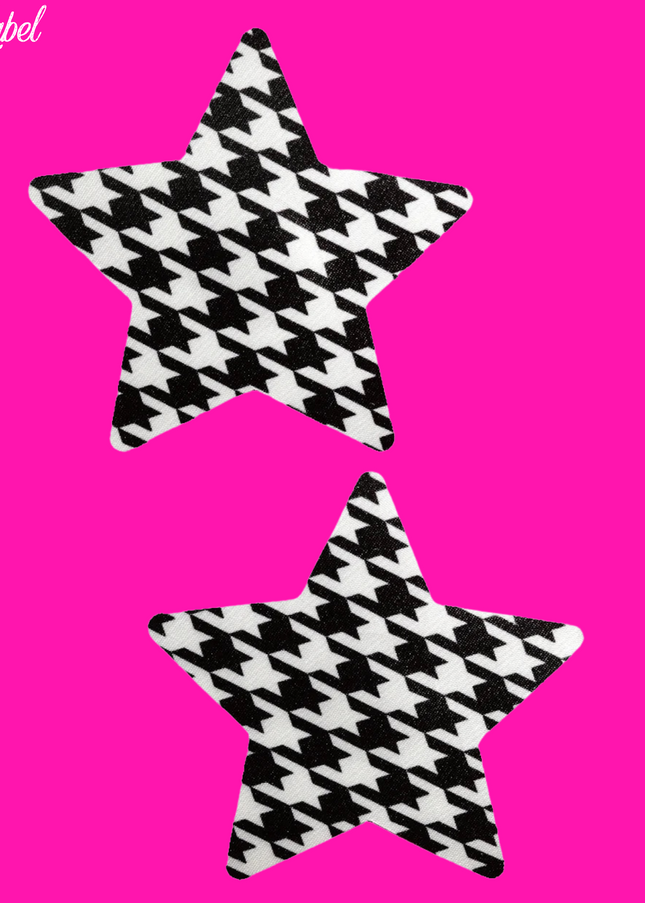 Get A Clue- Black White Pasties (Star)