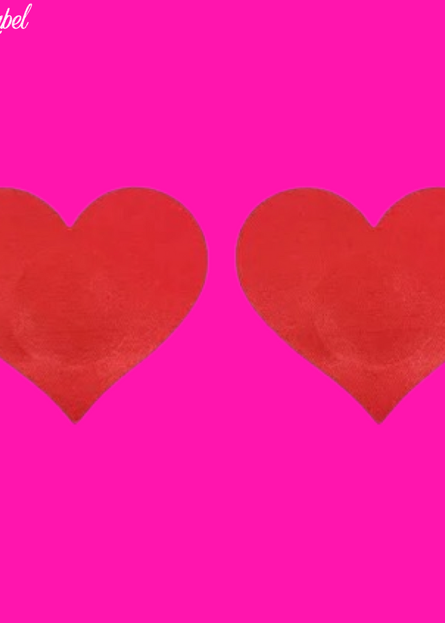 Red Neva Nude Pasties- Heart