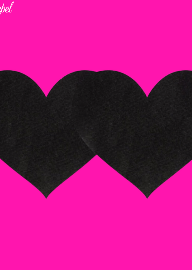 Black Neva Nude Pasties- Heart