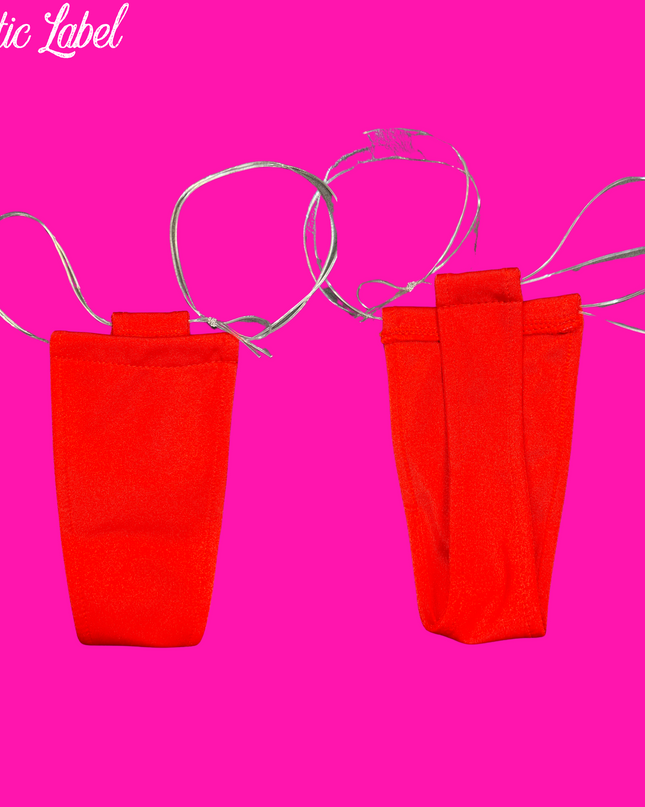 Classic Clear String - T bar thong’s (Cherry Red)