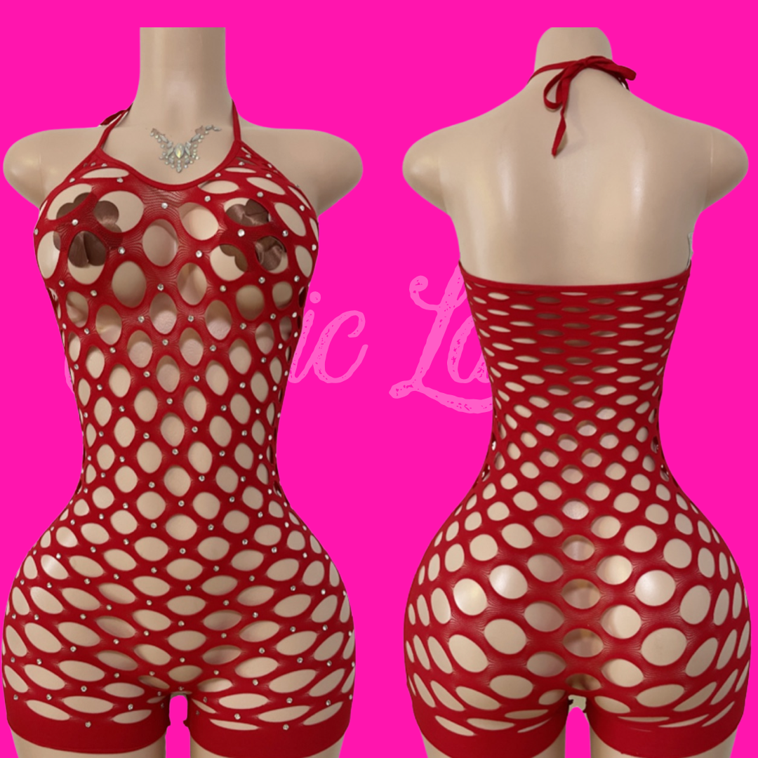 Bentley- Romper (Red)