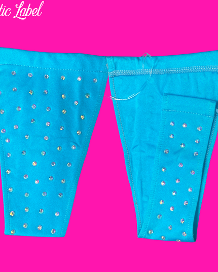 Big Kitty Stoned  - T bar thong’s (Water Blue)