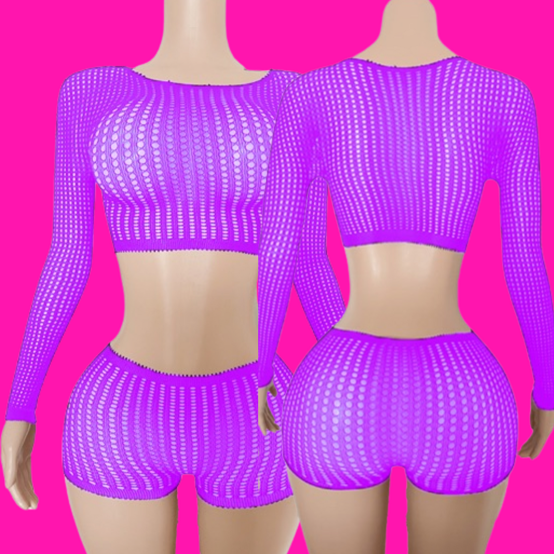 Caged - Short Set (Violet)