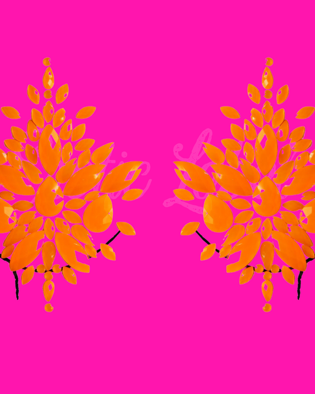 Bling Pasties- Orange (Stoned)