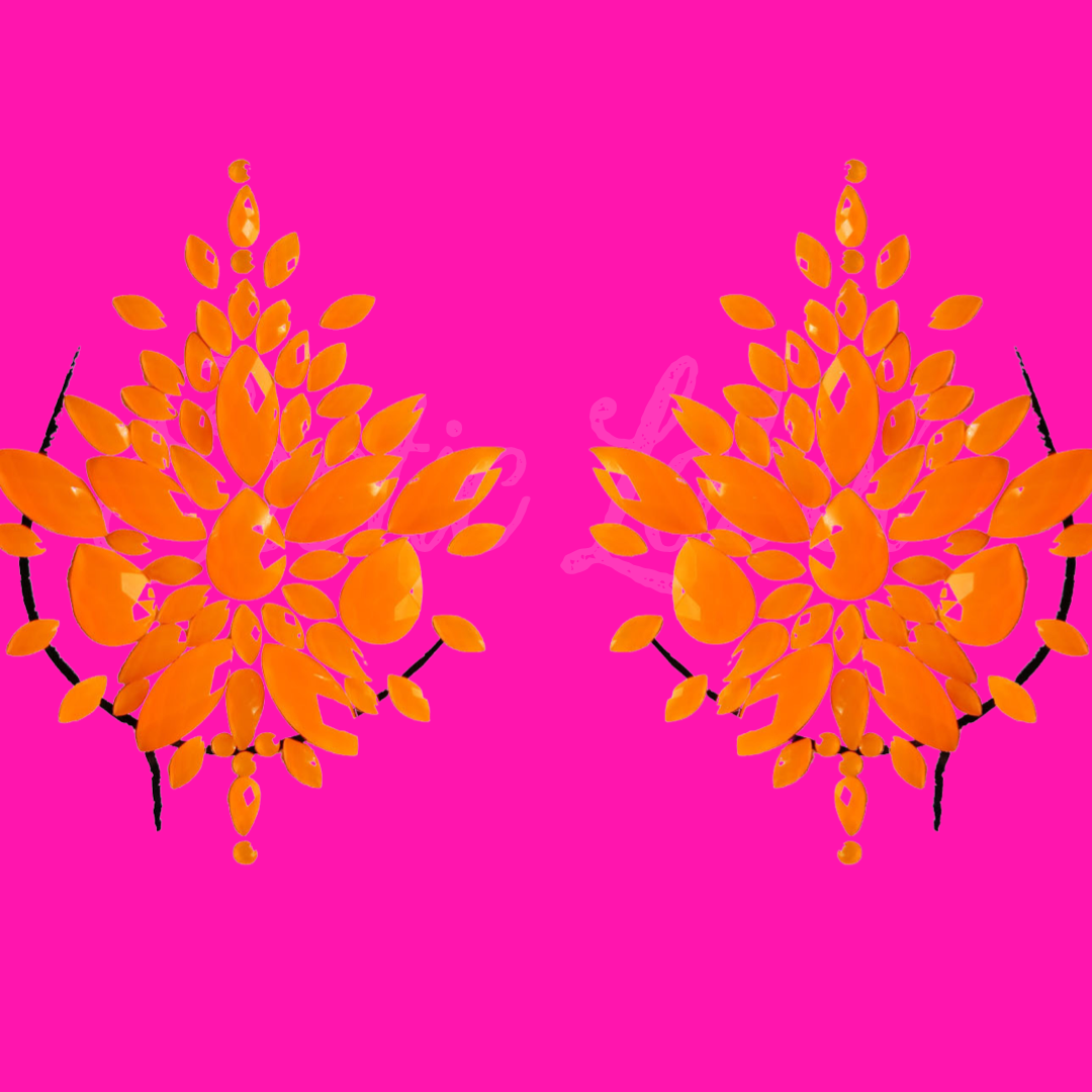 Bling Pasties- Orange (Stoned)