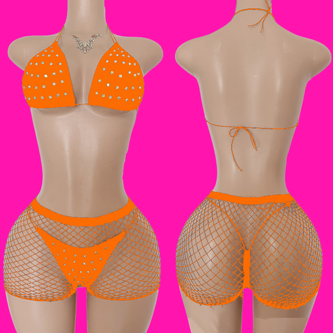 Hot Take MicroBikini (Orange)