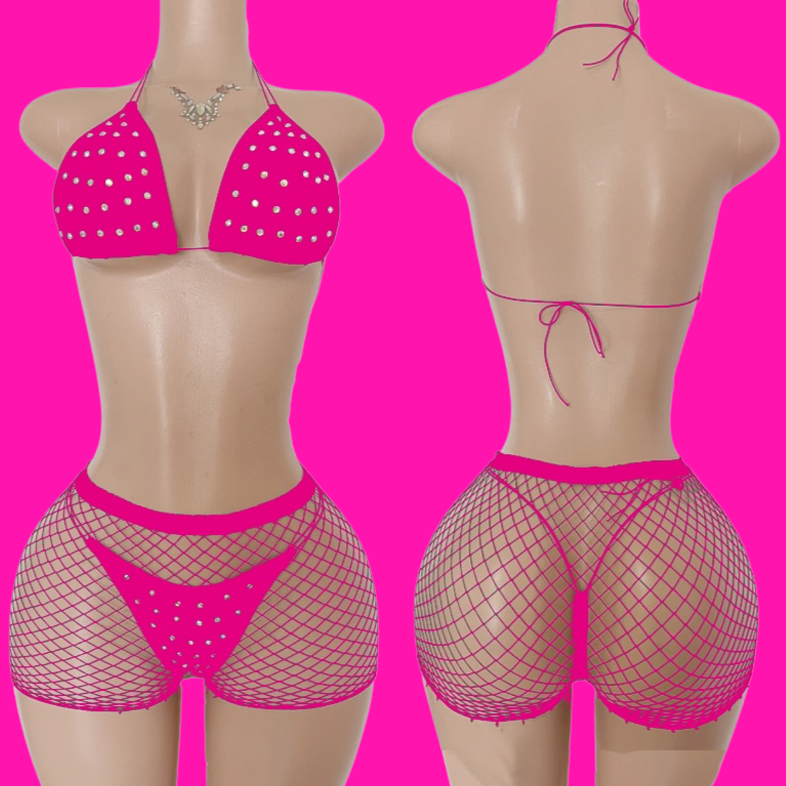 Hot Take MicroBikini (Dark Pink)