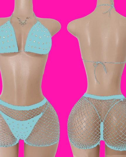 Hot Take MicroBikini (Light Blue)