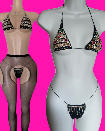 Tabloid-  Micro Bikini Set (Black)
