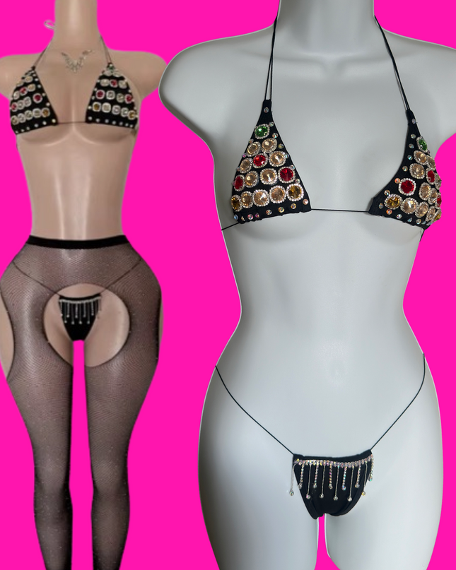 Tabloid-  Micro Bikini Set (Black)