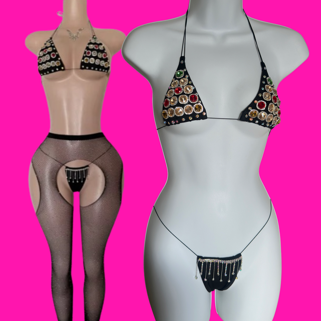 Tabloid-  Micro Bikini Set (Black)