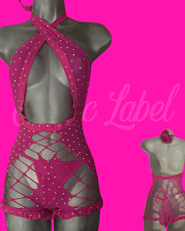 Big Bag Romper- Pink