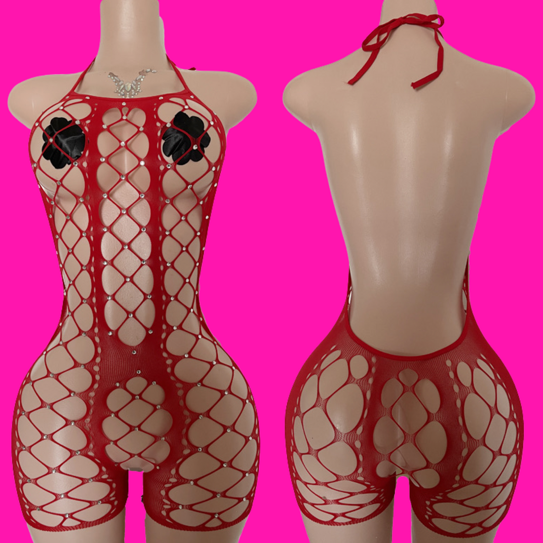 Big Tips Only- Red Romper