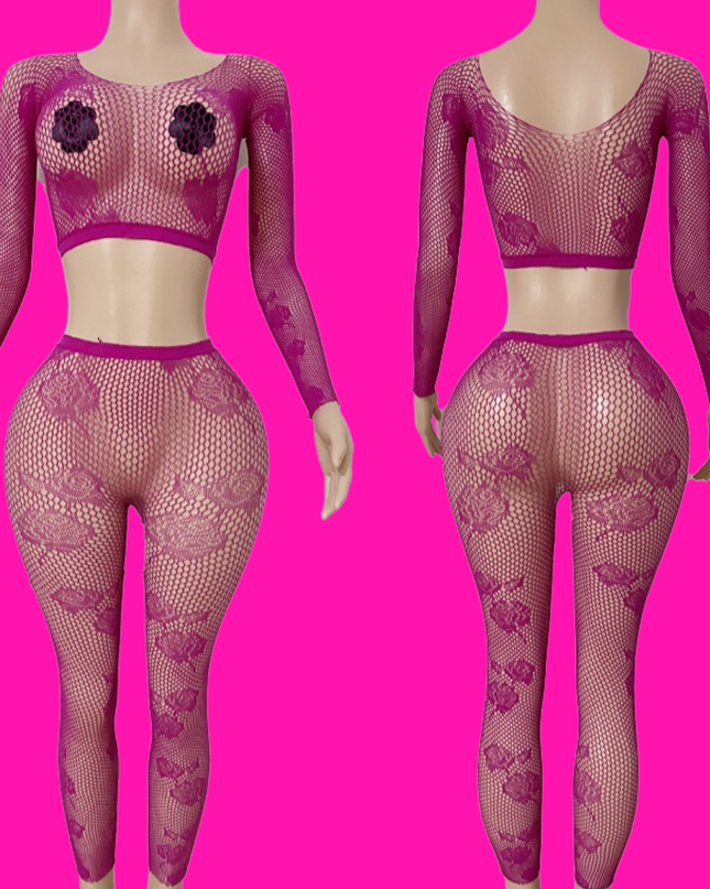 Headliner Leggings Set- Dark Pink