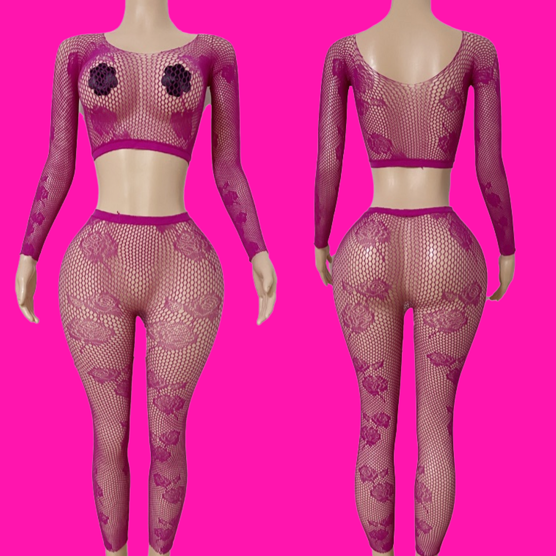 Headliner Leggings Set- Dark Pink