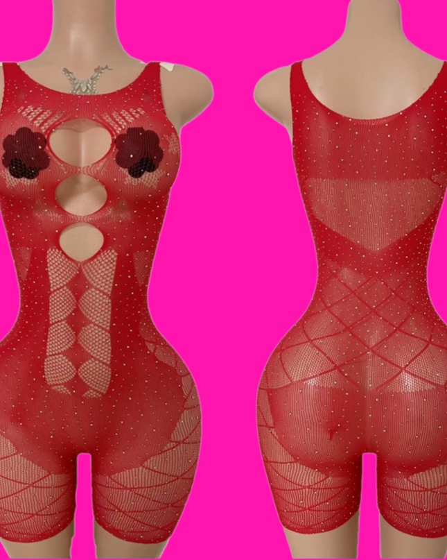 Crowd Shaker- Red Romper