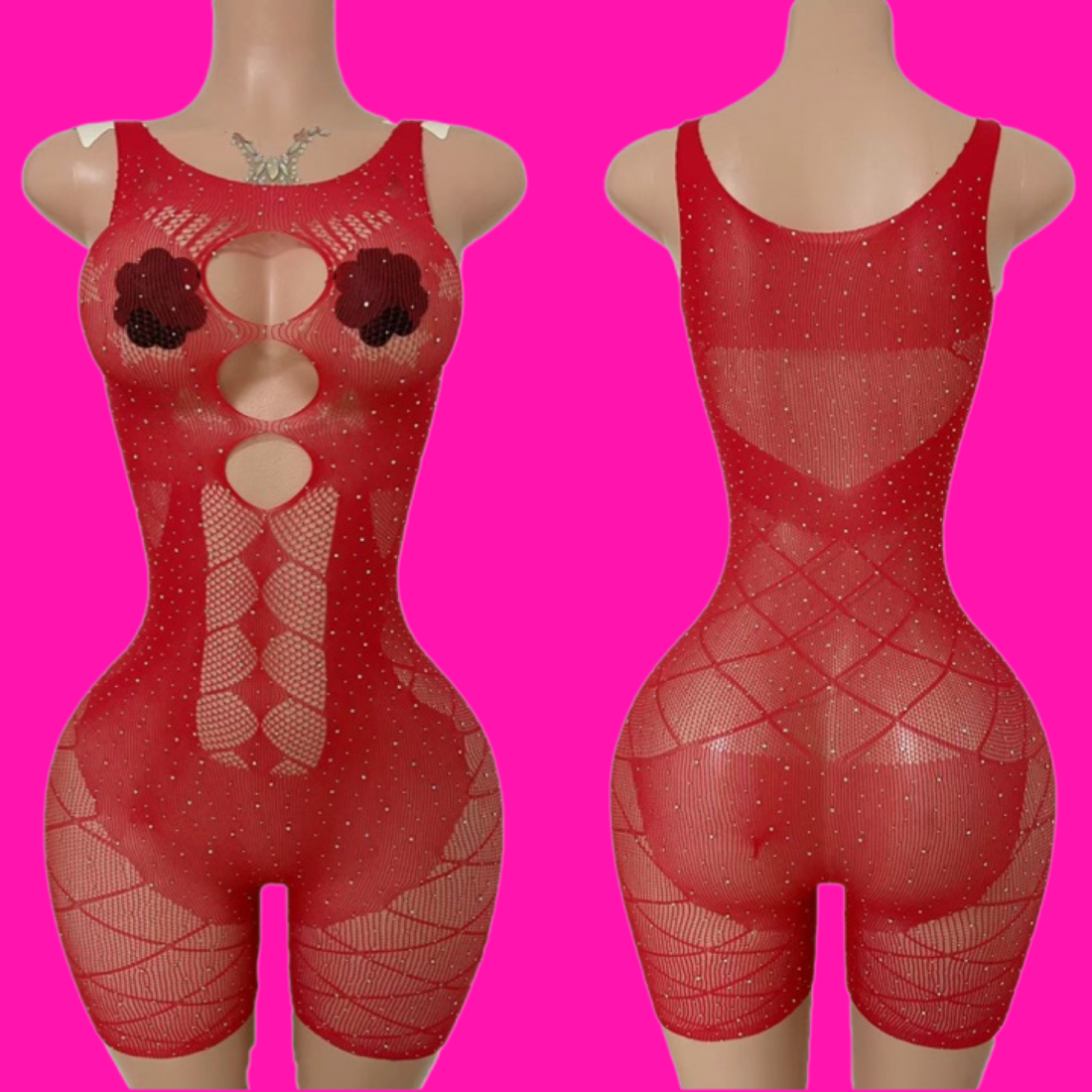 Crowd Shaker- Red Romper
