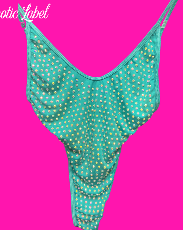 Baby Doll Bling playsuit- Emerald