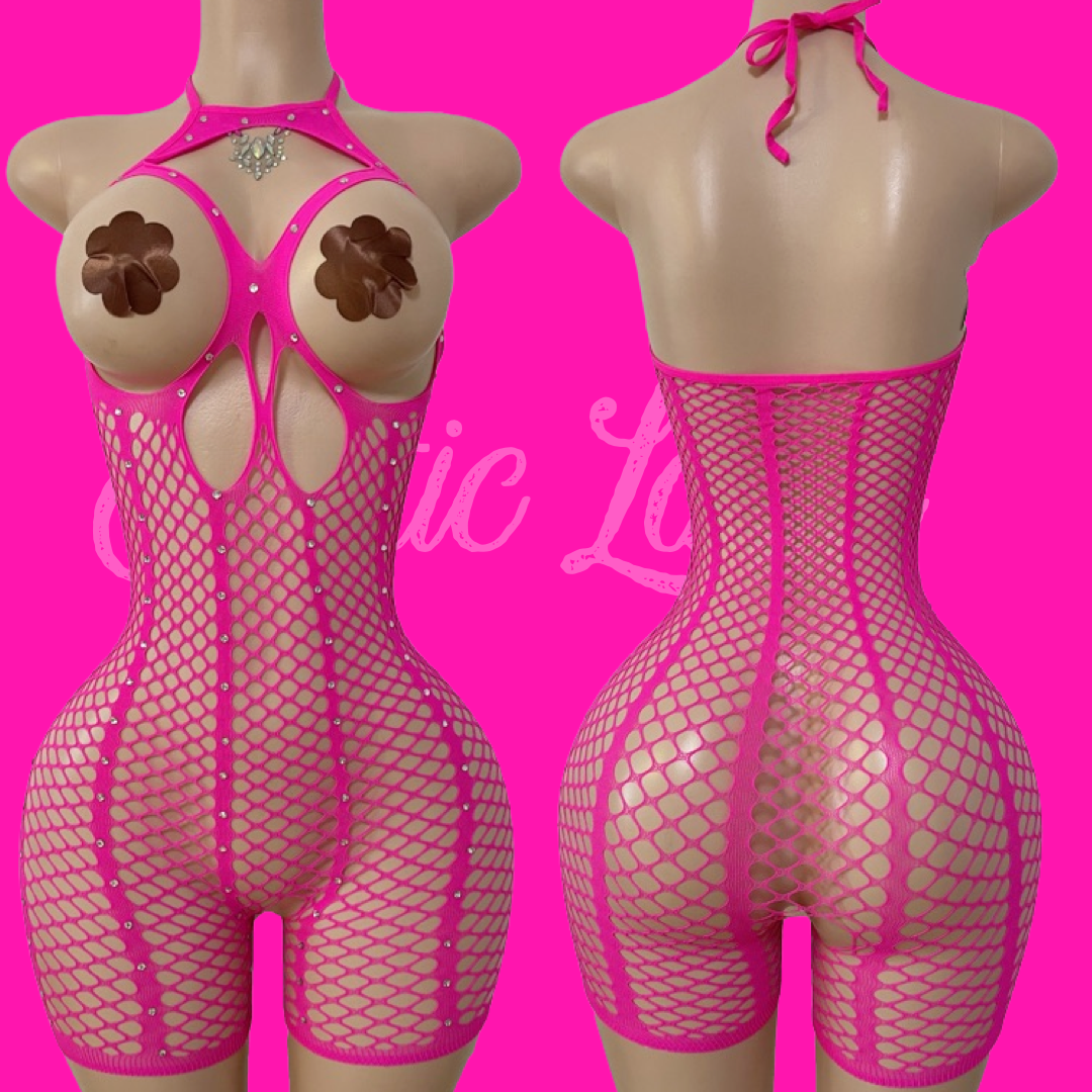 Totally Exposed- Romper Pink