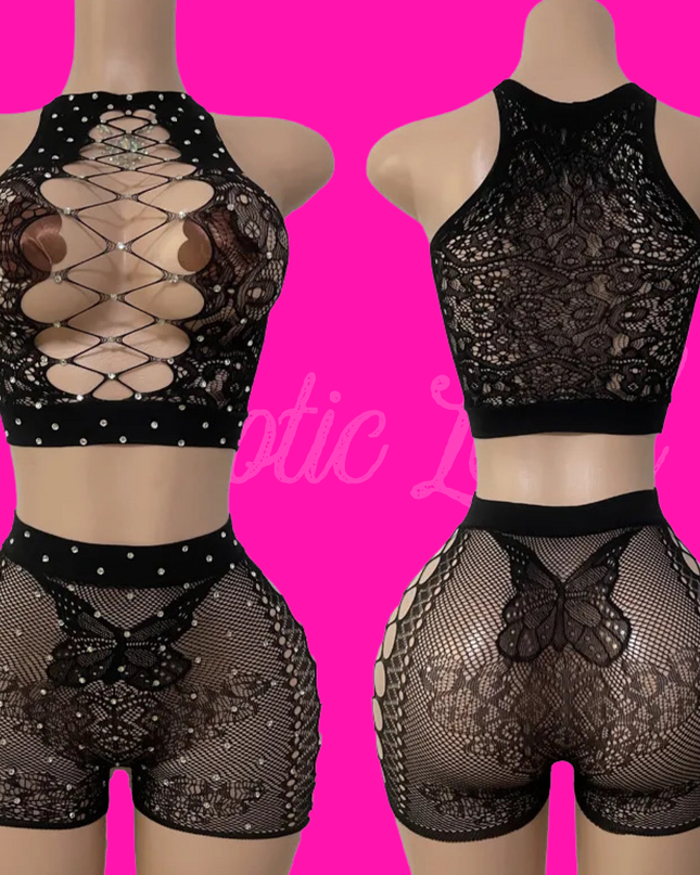 Fly Girl Vixen- Short Set (Black)