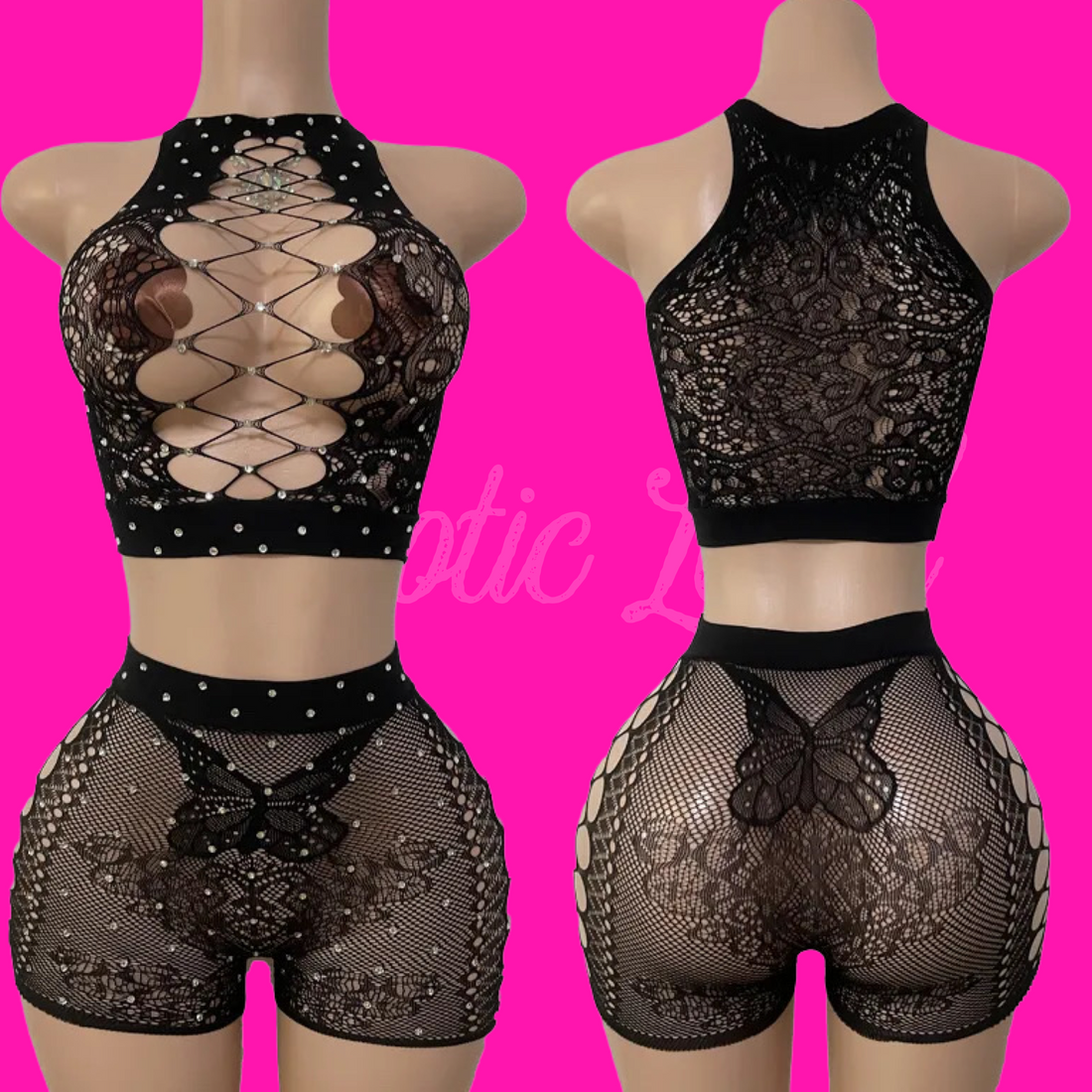 Fly Girl Vixen- Short Set (Black)