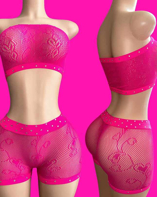 OMB- Short Set (Hot Pink)